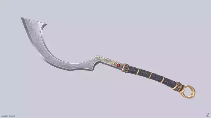 Anubis blade Low-poly 3D model