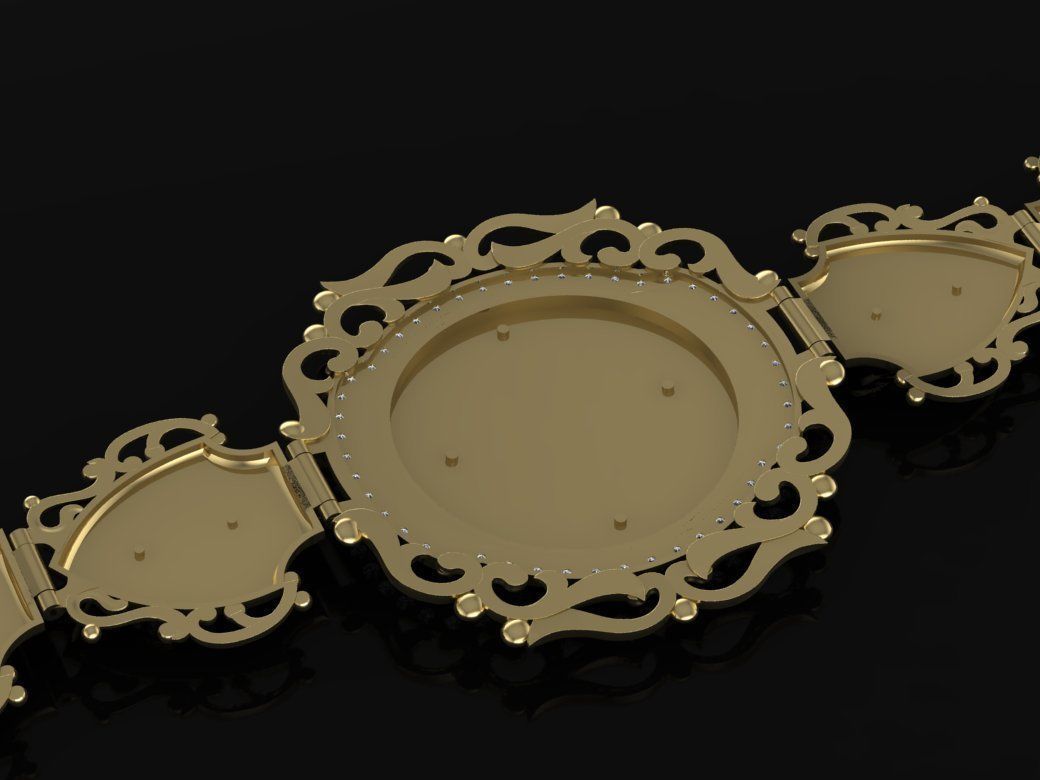 chic bracelet 3D print model_4