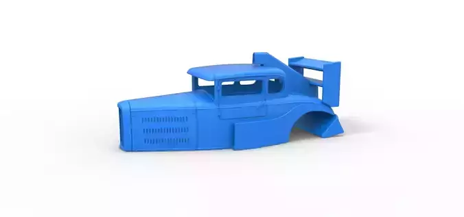 Shell of Hot rod Version 2 Scale 1 to 25 3D print model