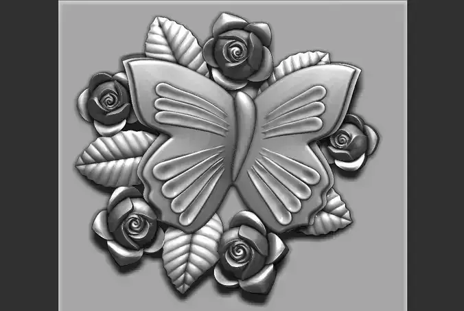 butterfly with flower