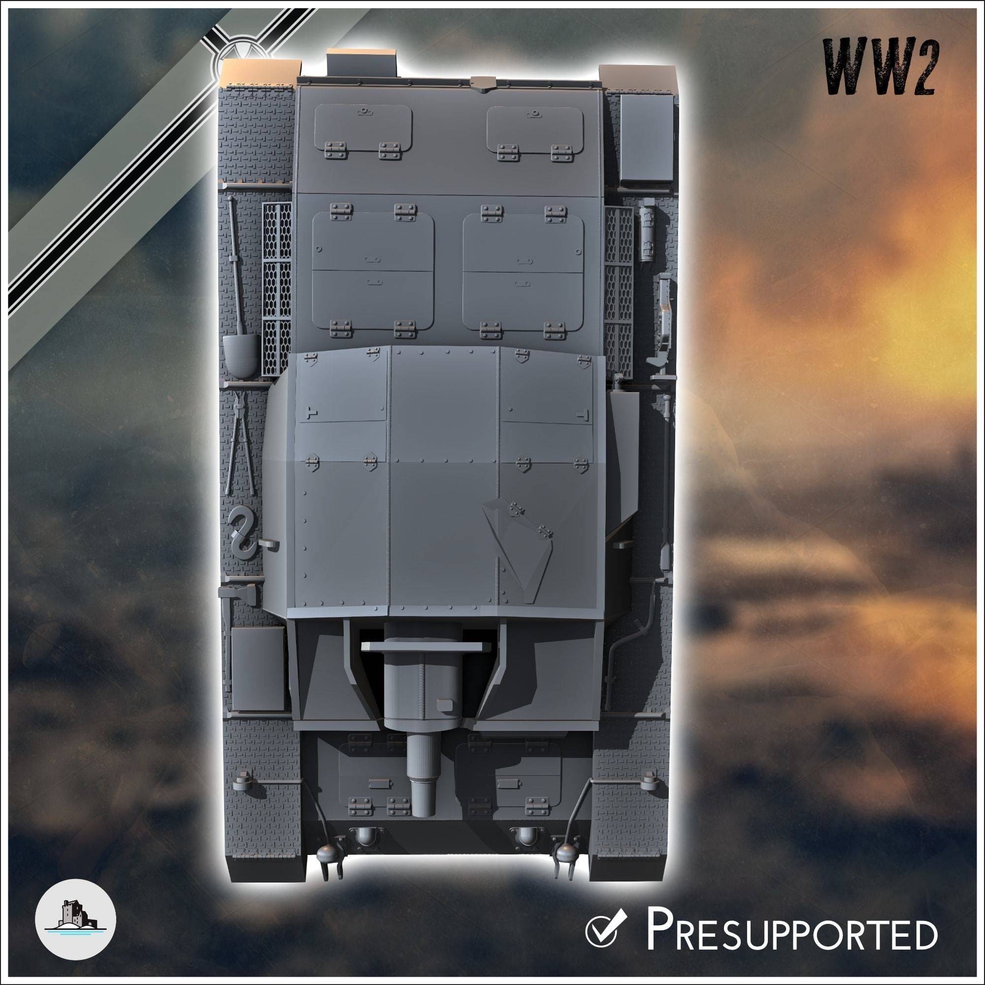 Sturmgeschutz StuG III Ausf C SdKfz 142-1 - miniatures tabletop 3D print model_4