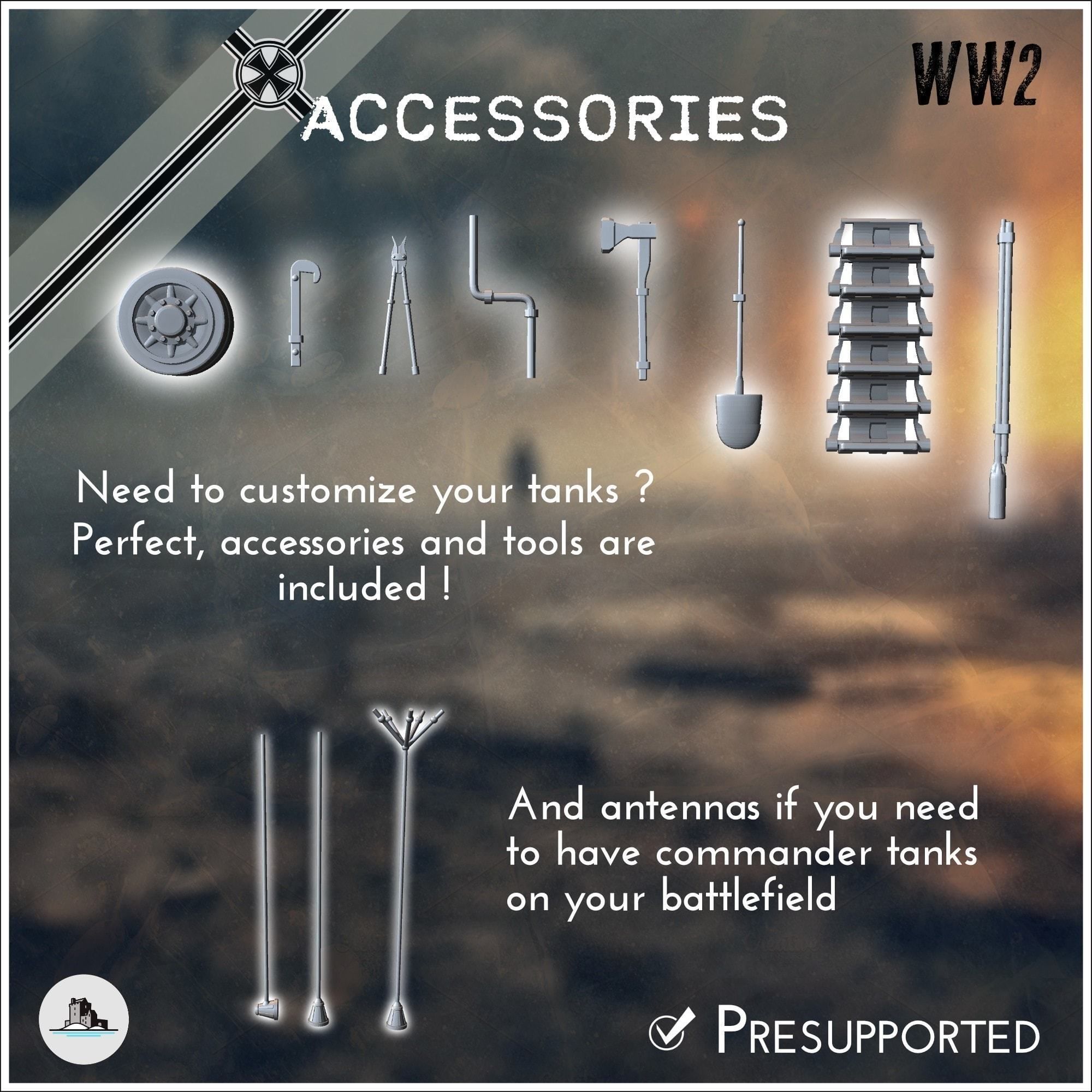 Sturmgeschutz StuG III Ausf C SdKfz 142-1 - miniatures tabletop 3D print model_6