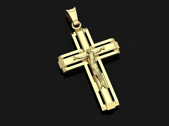 Cross pendant 3D print model