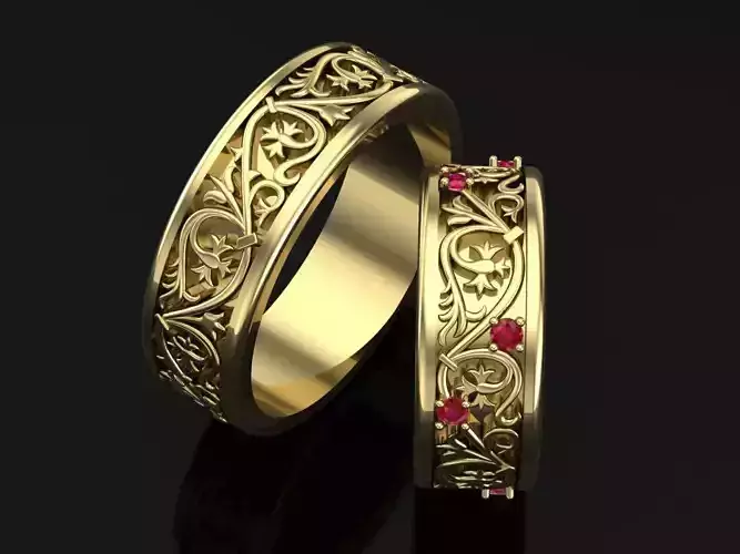 wedding ring with stones