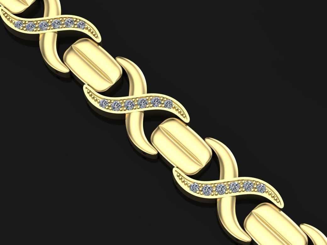 link bracelet 3D print model_4