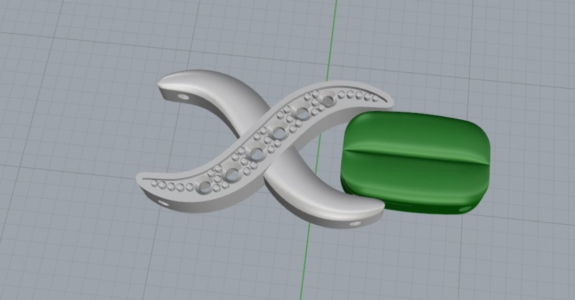 link bracelet 3D print model_10