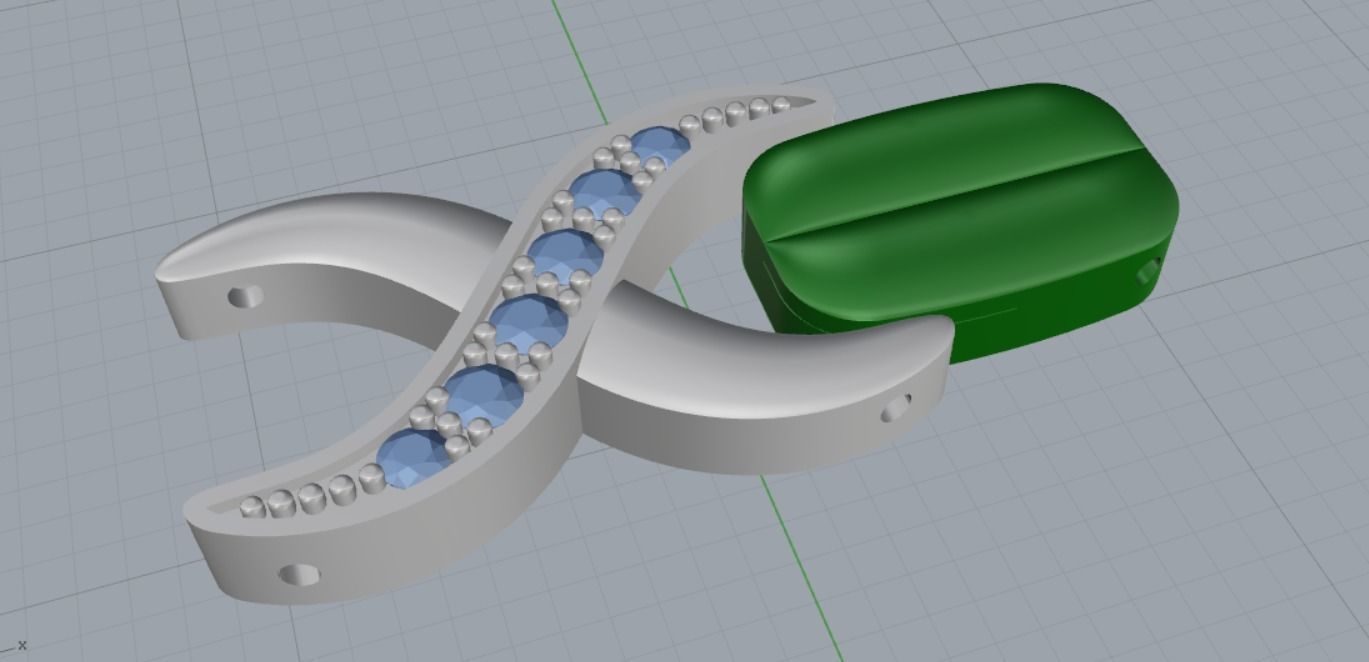link bracelet 3D print model_7
