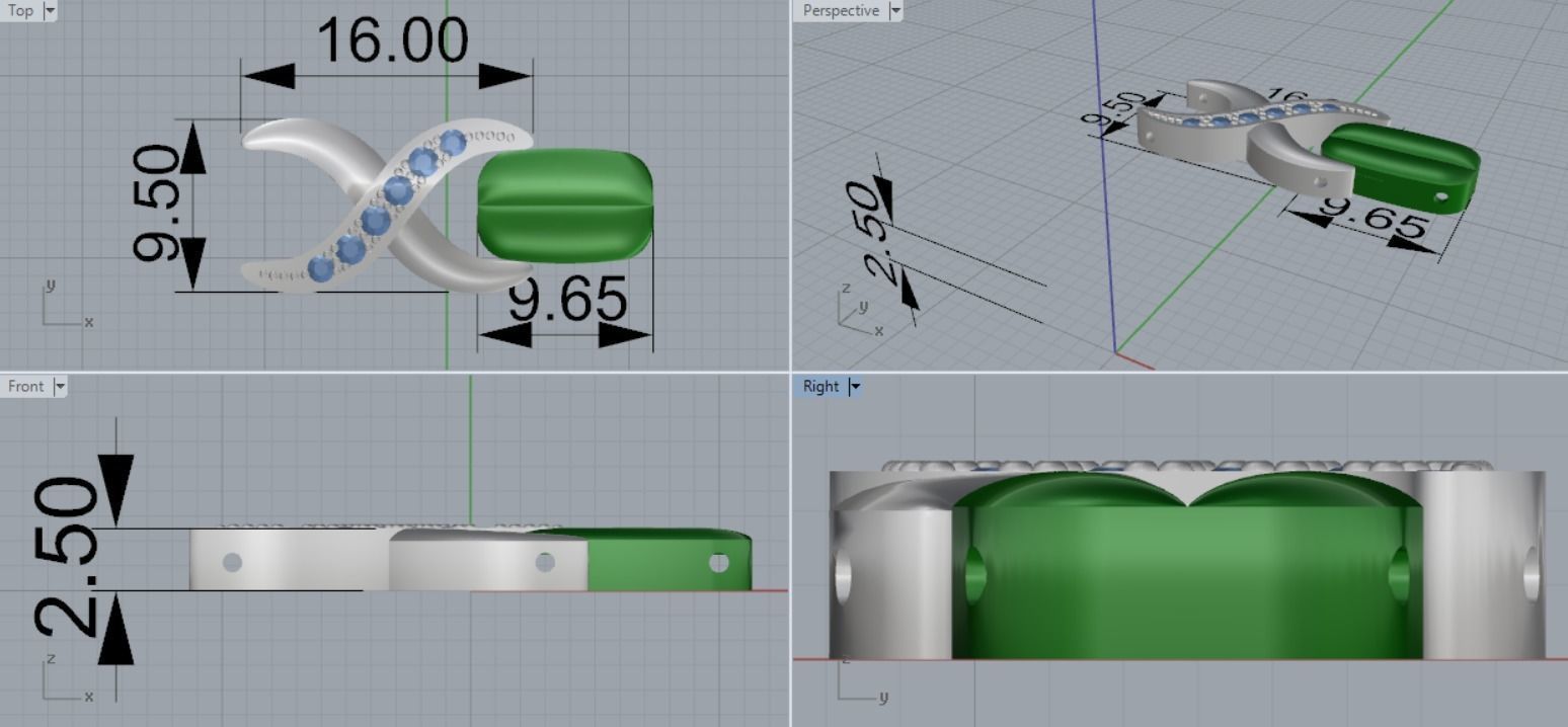 link bracelet 3D print model_5