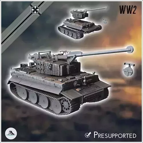 Panzer VI Tiger Ausf E Bergetiger heavy engineering tank - minia