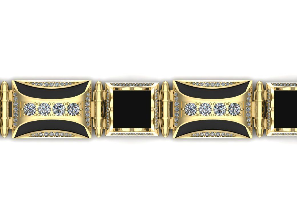 link bracelet 3D print model_3