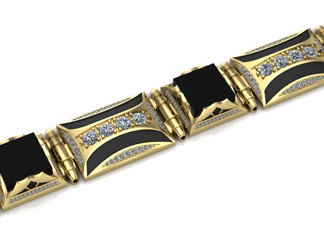 link bracelet 3D print model_1