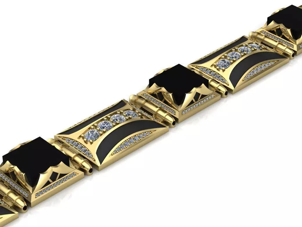 link bracelet 3D print model_0