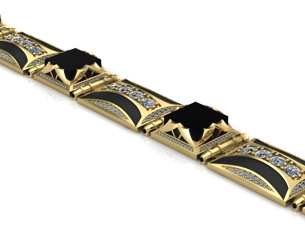 link bracelet 3D print model_2