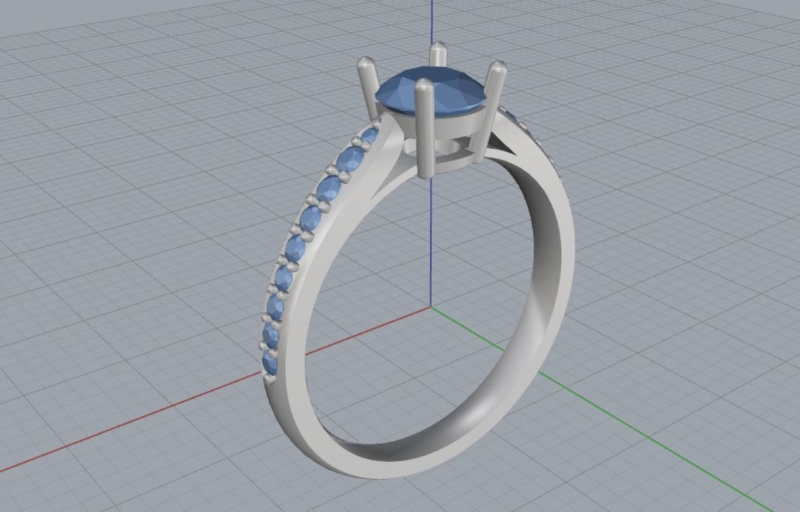 Engagement rings 3D print model_15