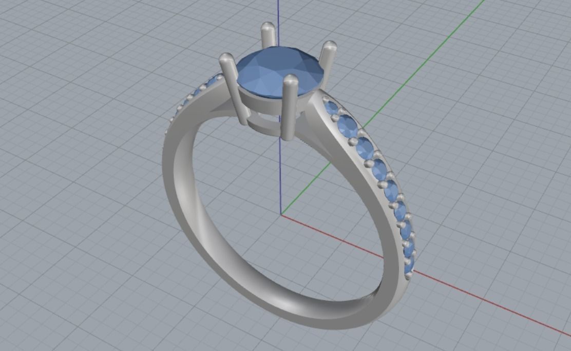 Engagement rings 3D print model_13