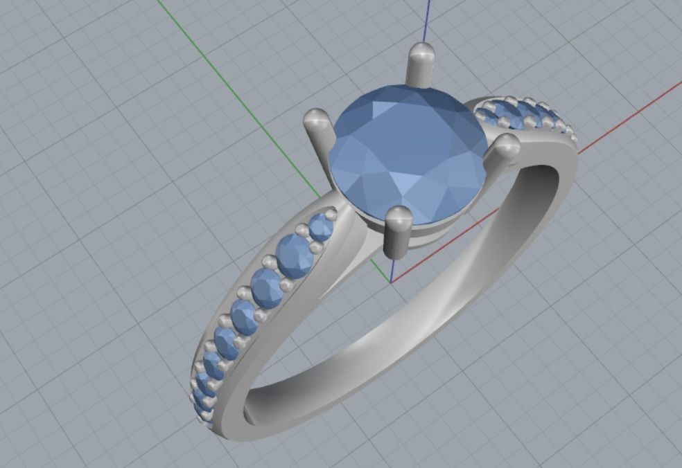 Engagement rings 3D print model_11