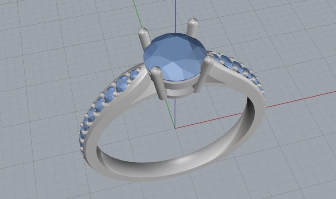 Engagement rings 3D print model_8