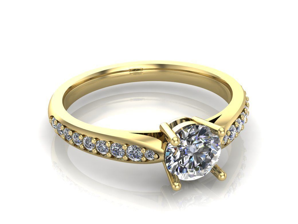 Engagement rings 3D print model_3
