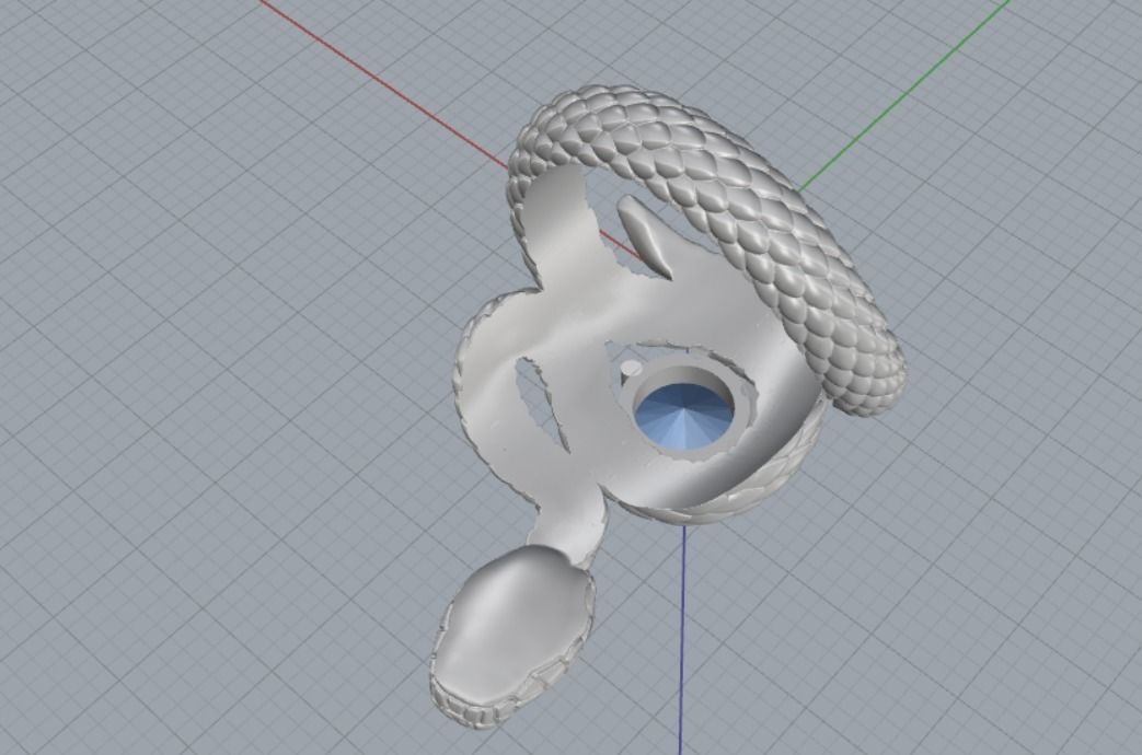 snake ring 3D print model_17