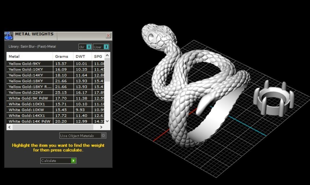 snake ring 3D print model_9