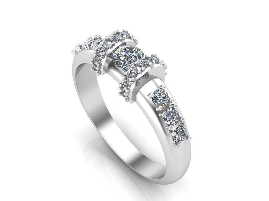 Engagement rings 3D print model_4