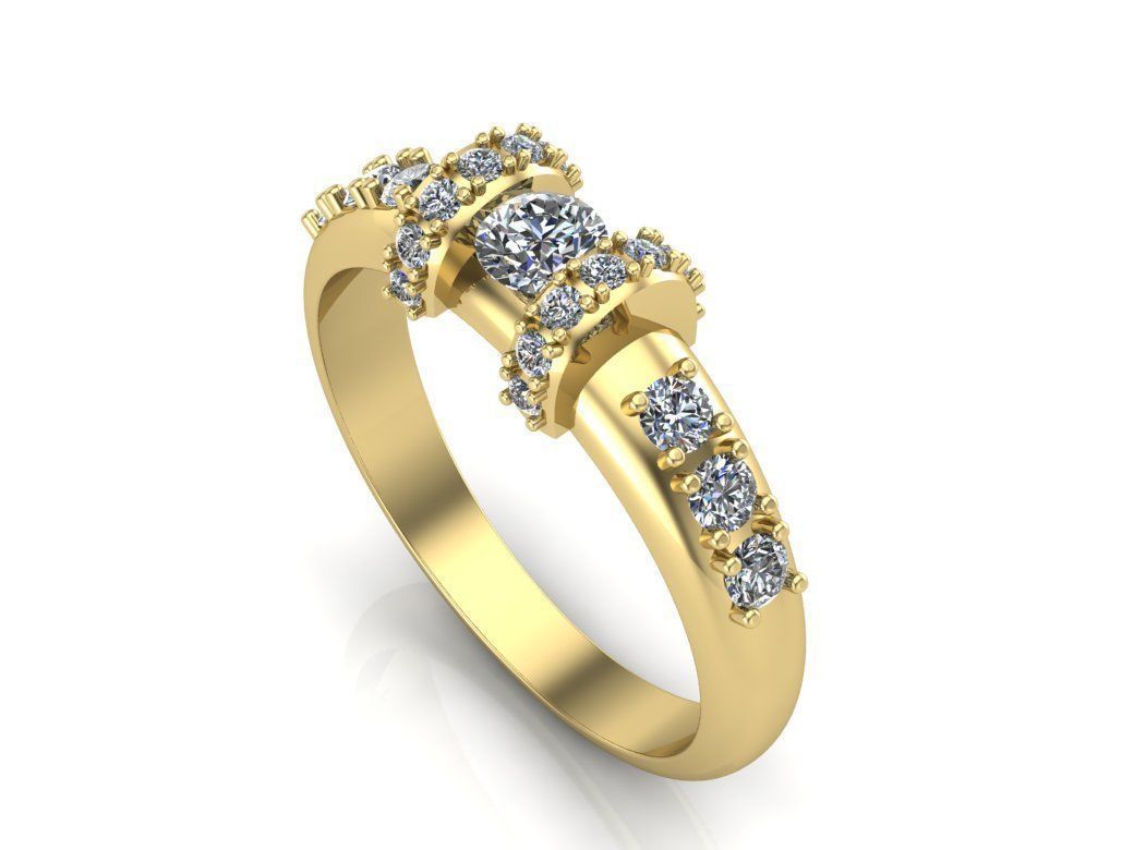 Engagement rings 3D print model_3