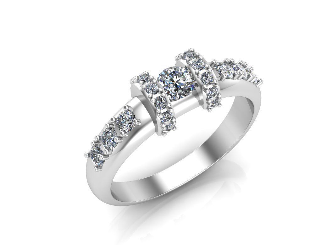 Engagement rings 3D print model_5