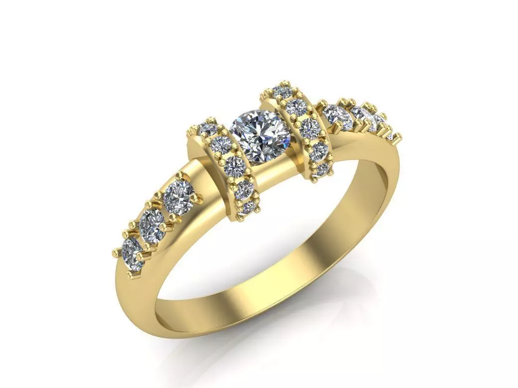Engagement rings 3D print model_0