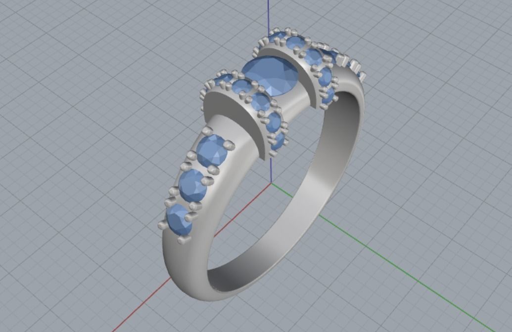 Engagement rings 3D print model_13