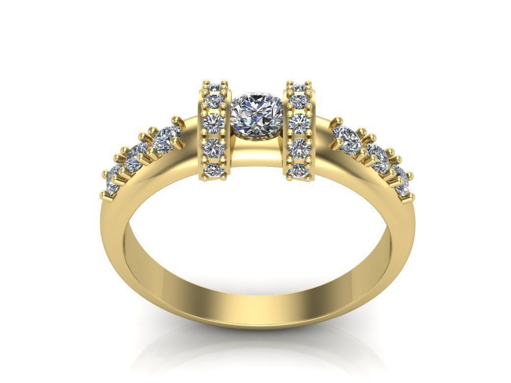 Engagement rings 3D print model_1