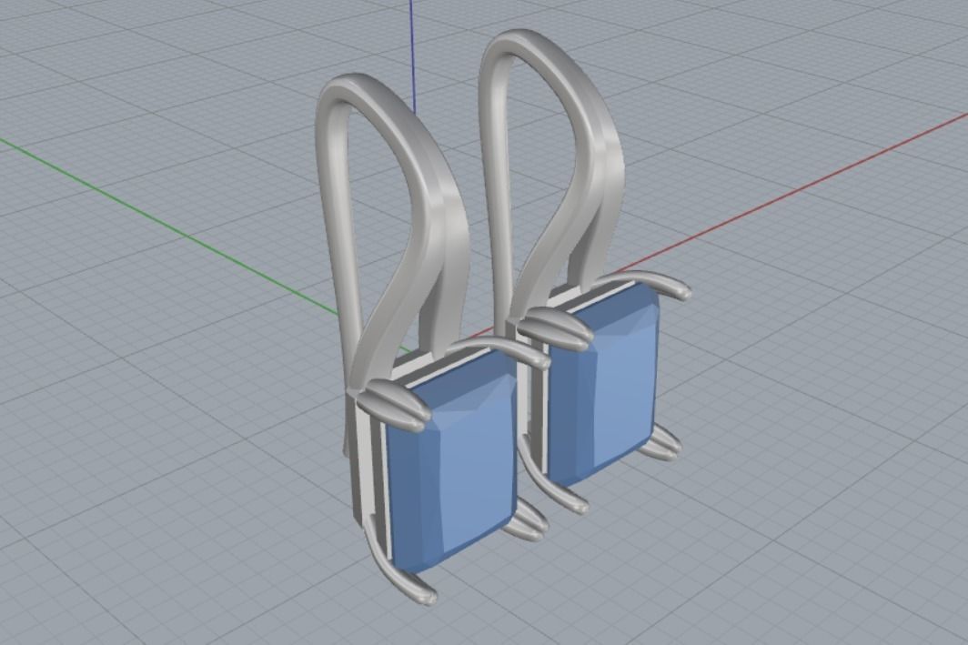 Earrings 3D print model_11