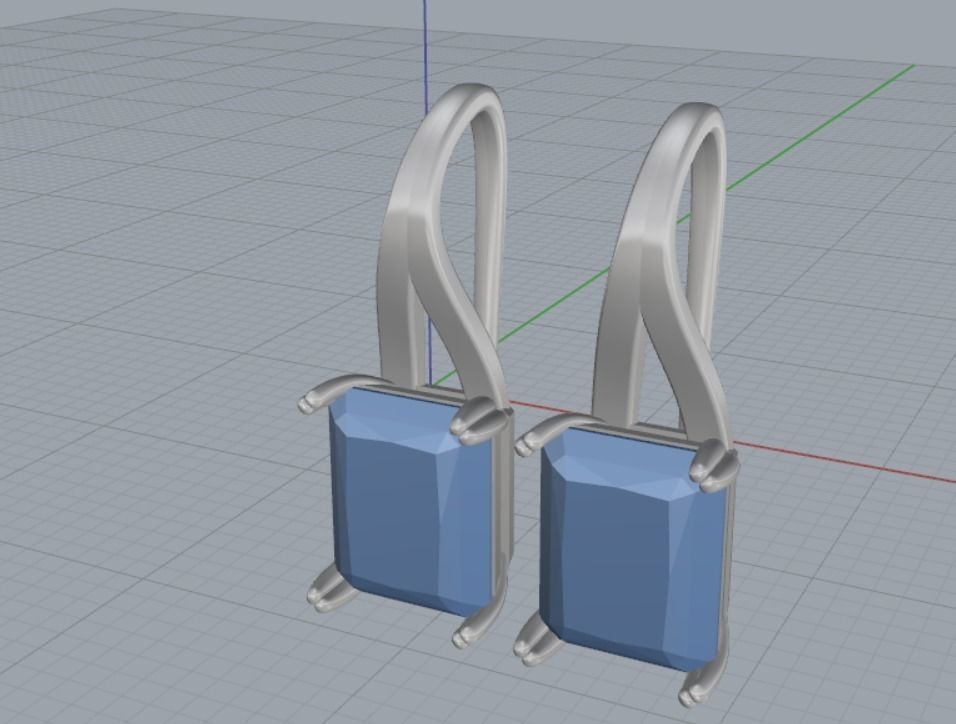 Earrings 3D print model_7