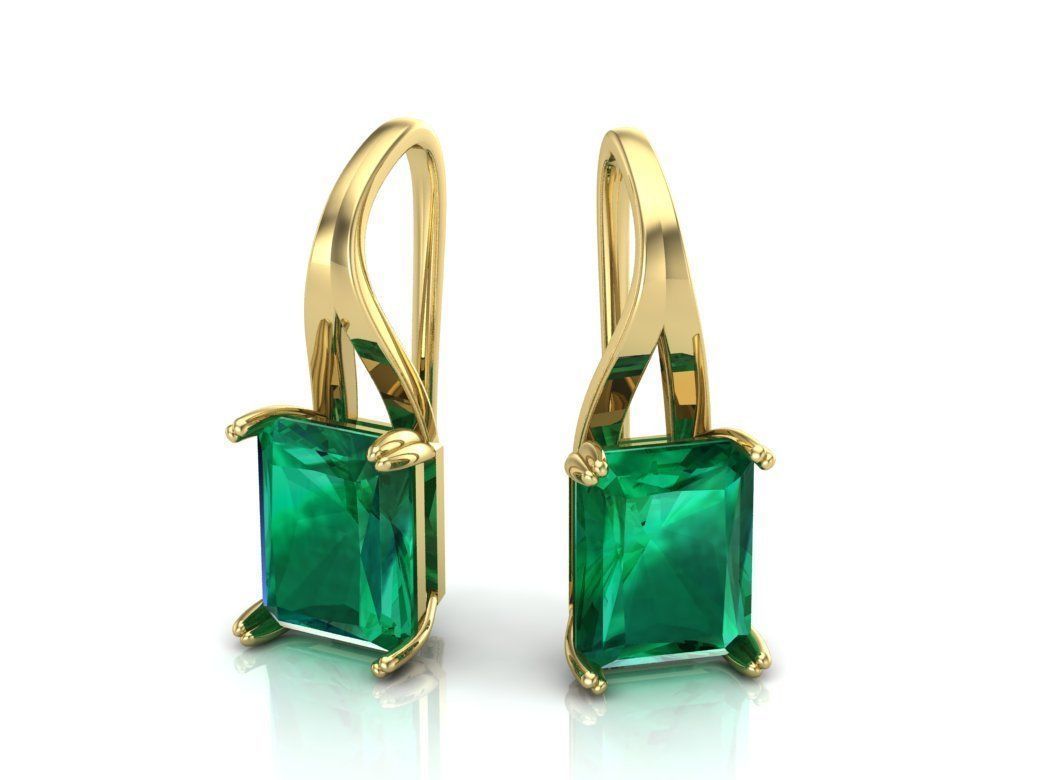 Earrings 3D print model_1