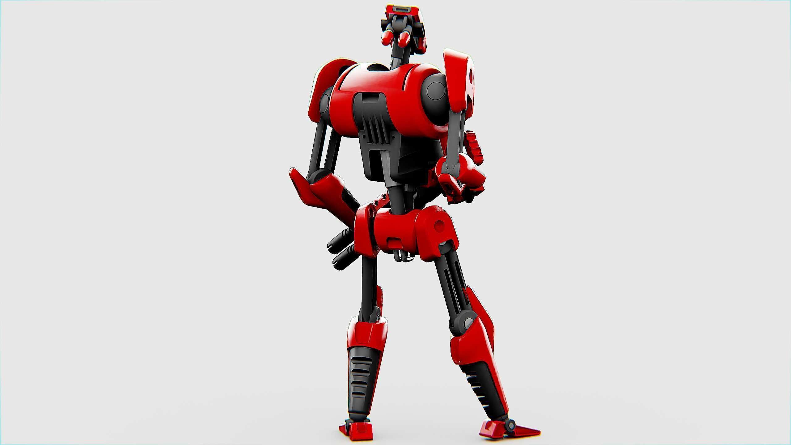 BATTLE DROID KA-20  Rigged for Unreal Engine - Unity - MIXAMO 3D model_11