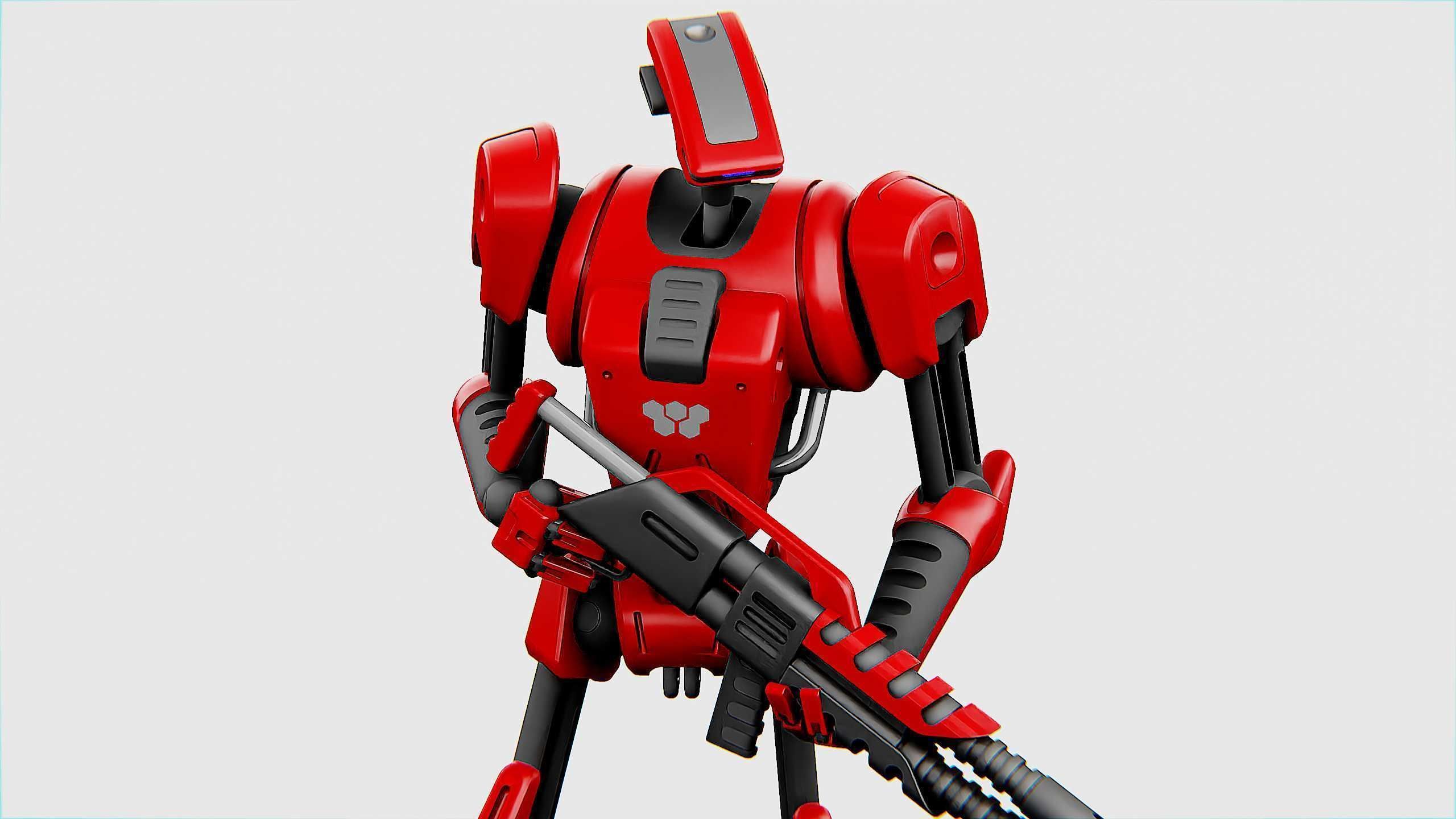 BATTLE DROID KA-20  Rigged for Unreal Engine - Unity - MIXAMO 3D model_21