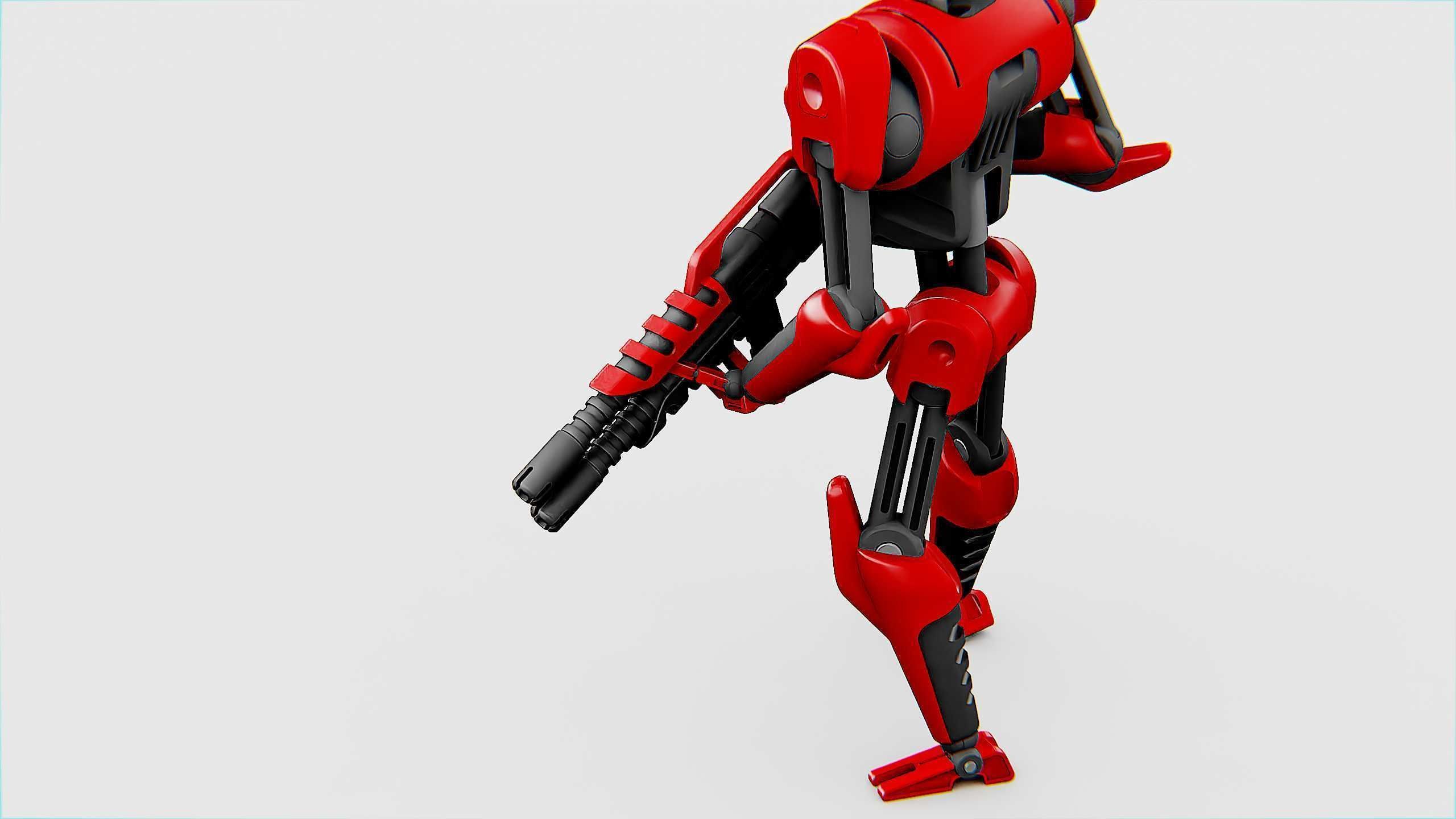 BATTLE DROID KA-20  Rigged for Unreal Engine - Unity - MIXAMO 3D model_29