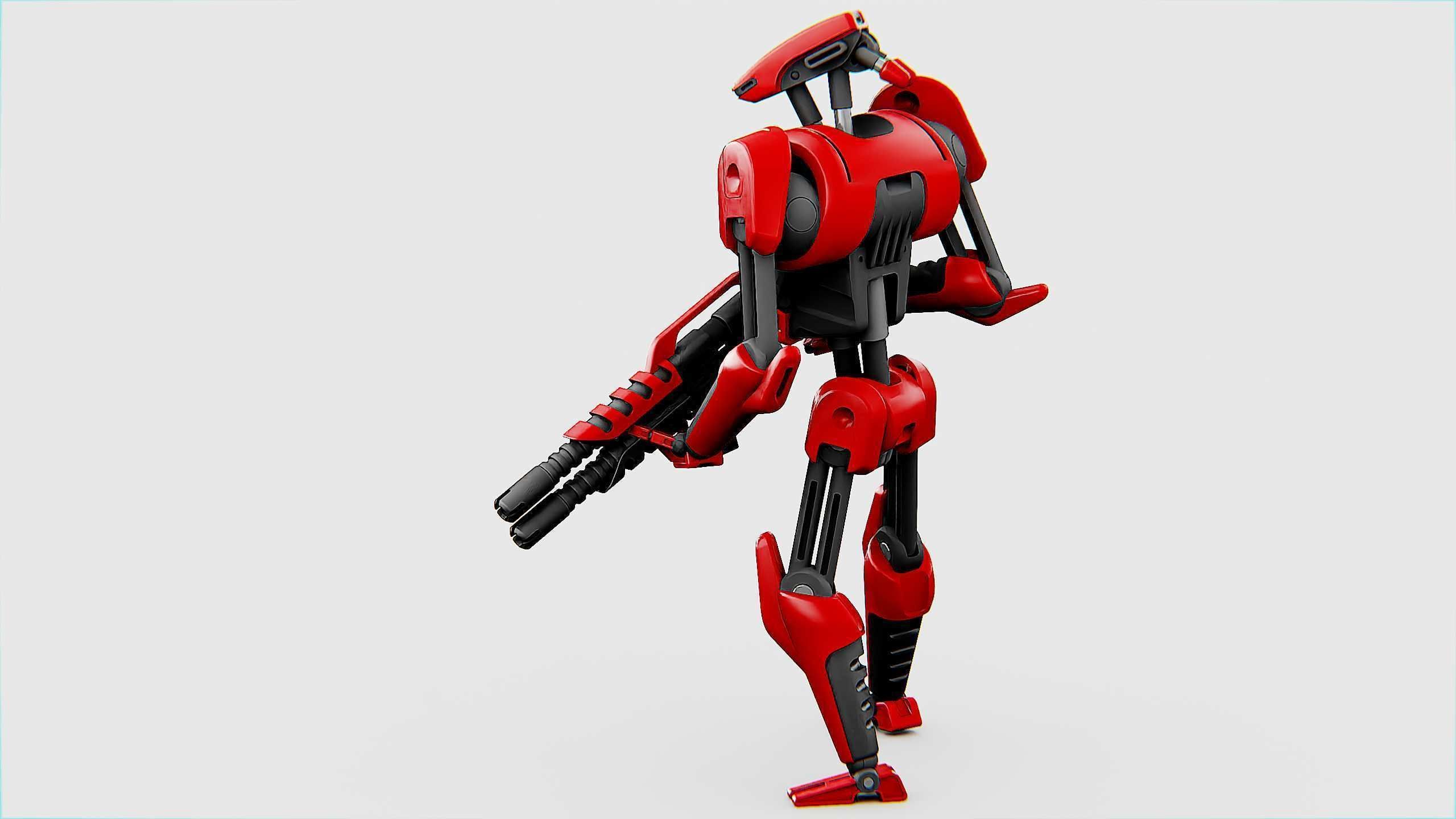 BATTLE DROID KA-20  Rigged for Unreal Engine - Unity - MIXAMO 3D model_15