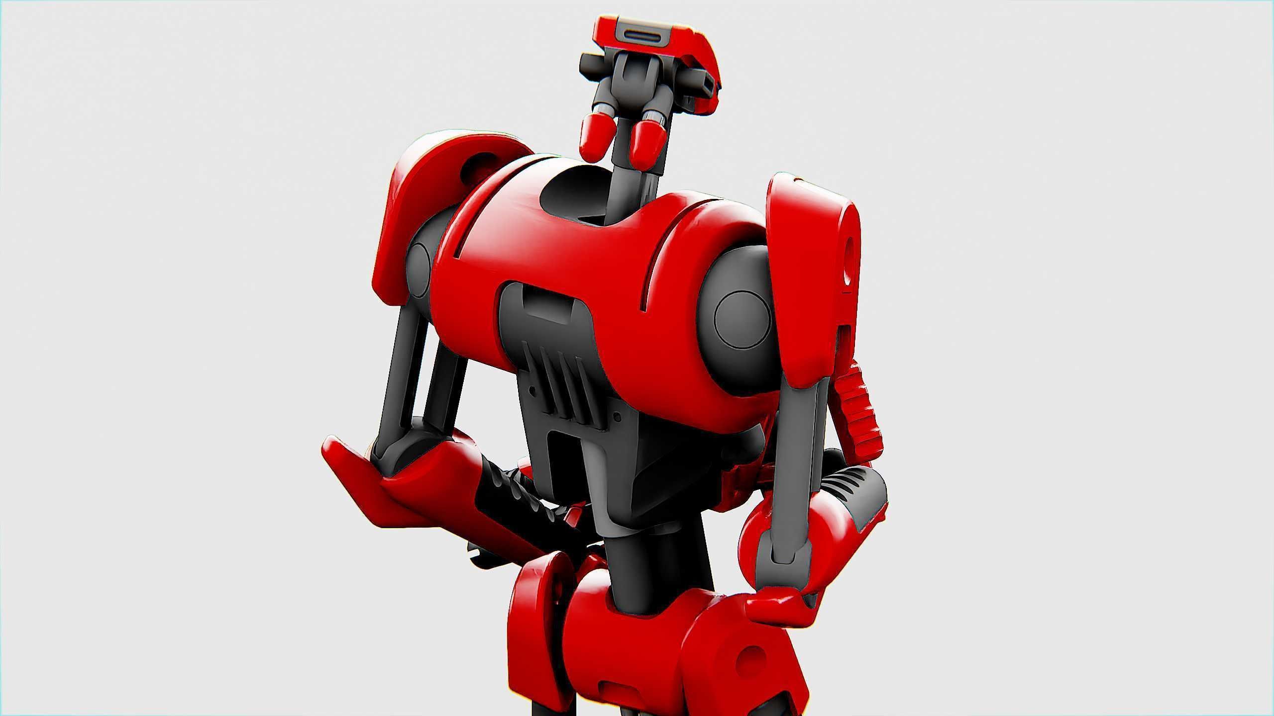 BATTLE DROID KA-20  Rigged for Unreal Engine - Unity - MIXAMO 3D model_24