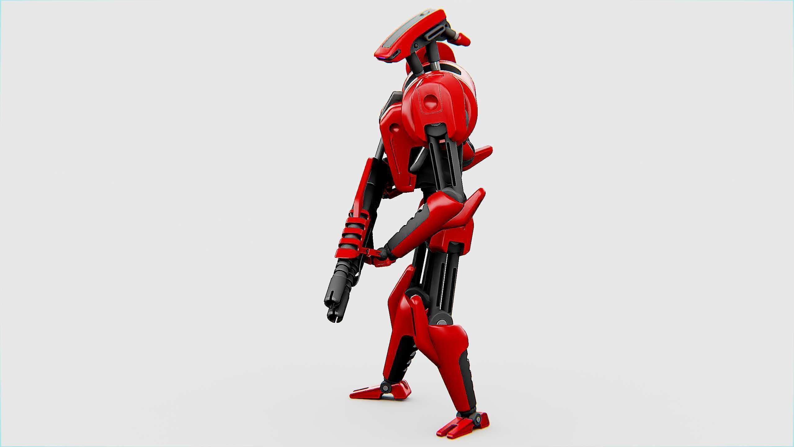 BATTLE DROID KA-20  Rigged for Unreal Engine - Unity - MIXAMO 3D model_17