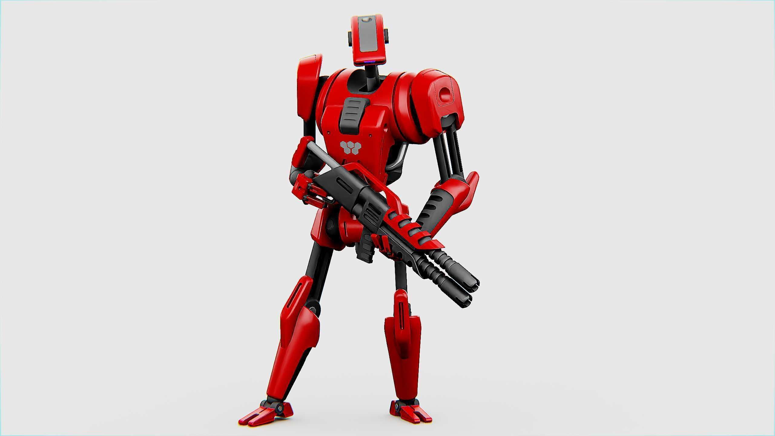 BATTLE DROID KA-20  Rigged for Unreal Engine - Unity - MIXAMO 3D model_3