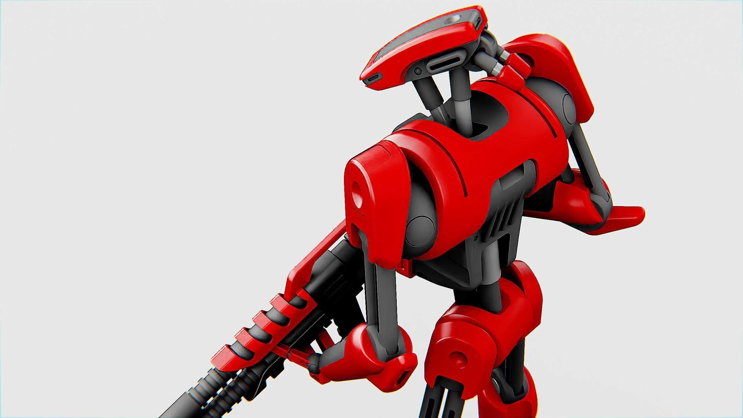 BATTLE DROID KA-20  Rigged for Unreal Engine - Unity - MIXAMO 3D model_25
