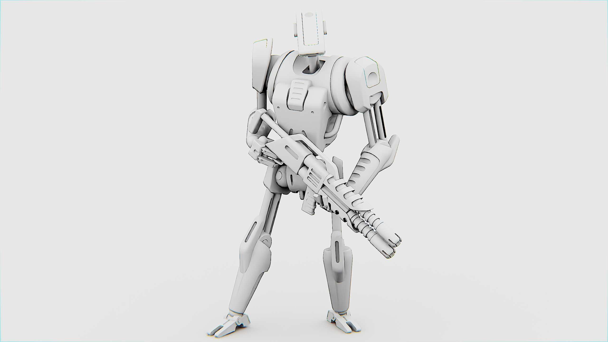 BATTLE DROID KA-20  Rigged for Unreal Engine - Unity - MIXAMO 3D model_32