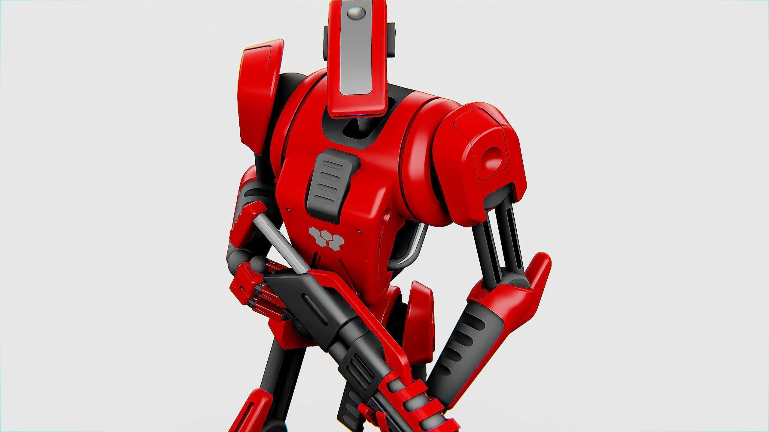 BATTLE DROID KA-20  Rigged for Unreal Engine - Unity - MIXAMO 3D model_26