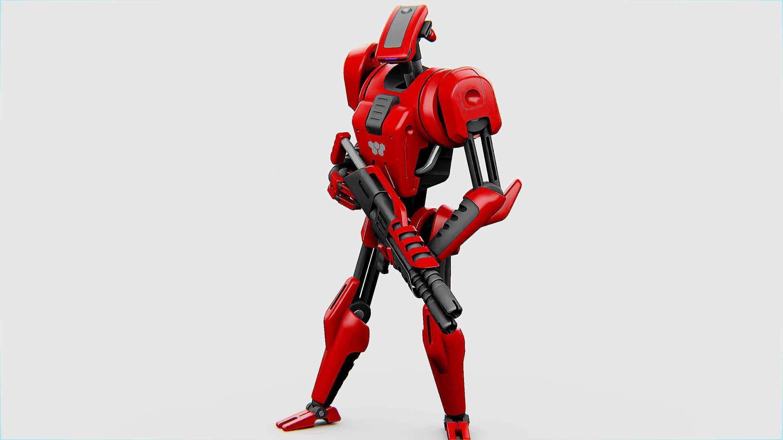 BATTLE DROID KA-20  Rigged for Unreal Engine - Unity - MIXAMO 3D model_19