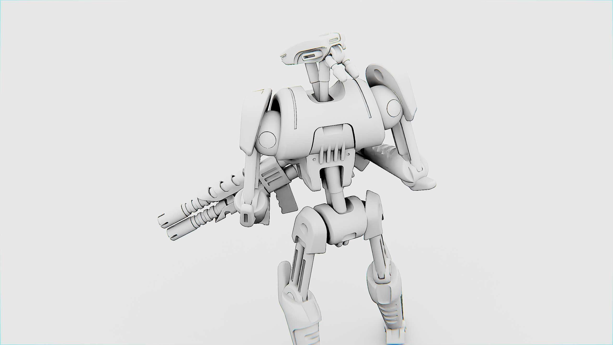 BATTLE DROID KA-20  Rigged for Unreal Engine - Unity - MIXAMO 3D model_36