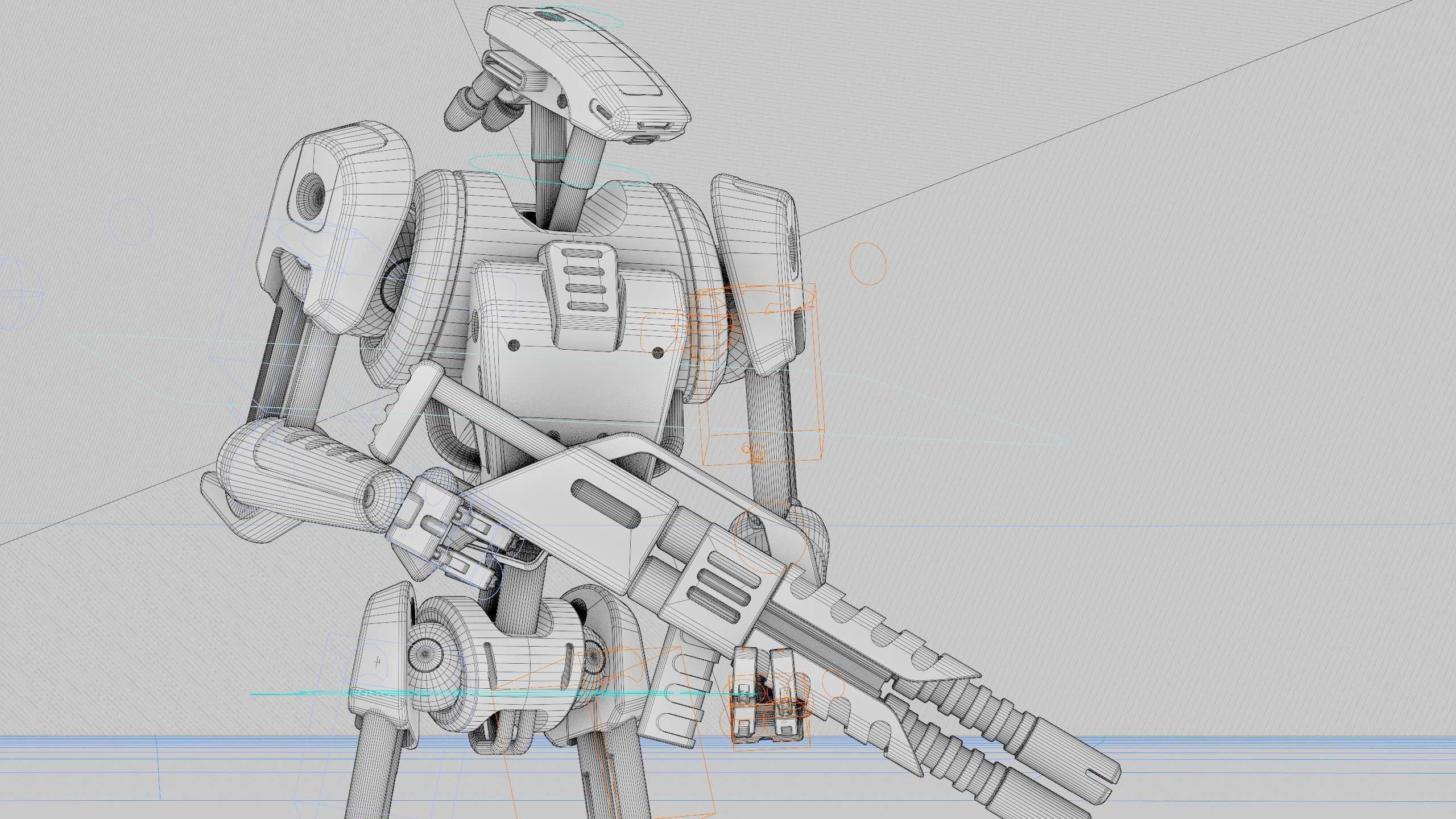 BATTLE DROID KA-20  Rigged for Unreal Engine - Unity - MIXAMO 3D model_42