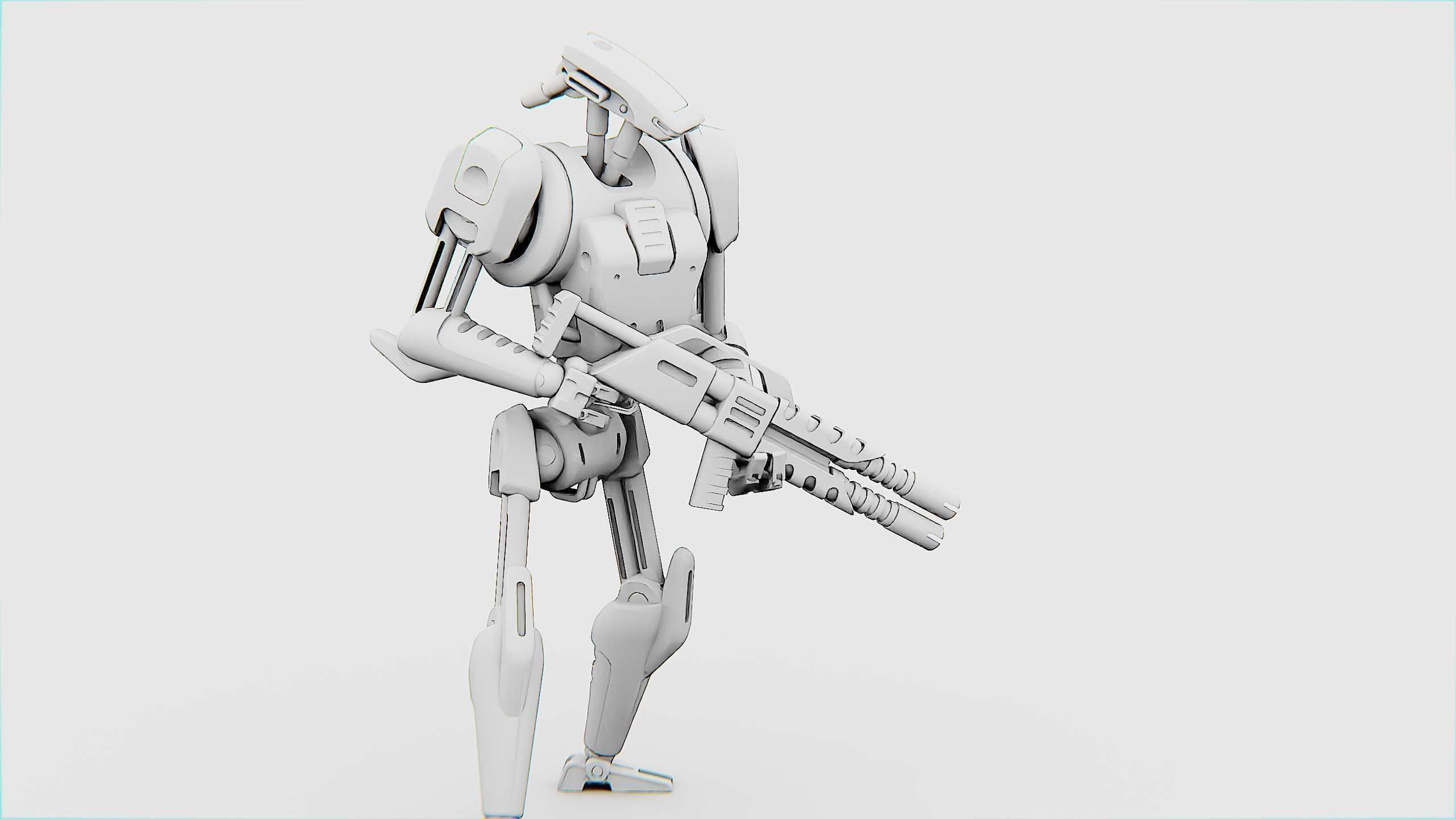 BATTLE DROID KA-20  Rigged for Unreal Engine - Unity - MIXAMO 3D model_34