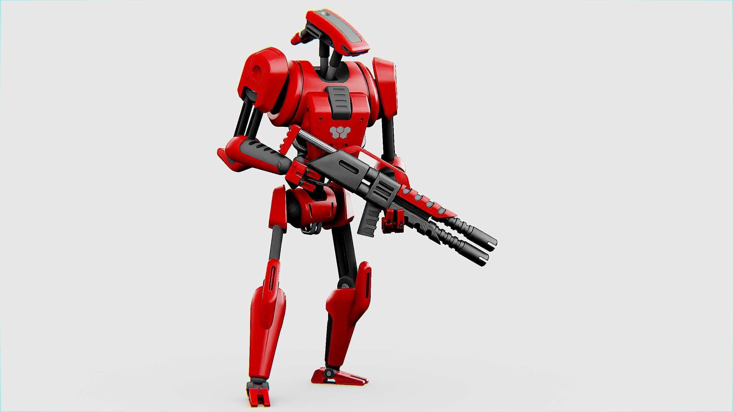 BATTLE DROID KA-20  Rigged for Unreal Engine - Unity - MIXAMO 3D model_6