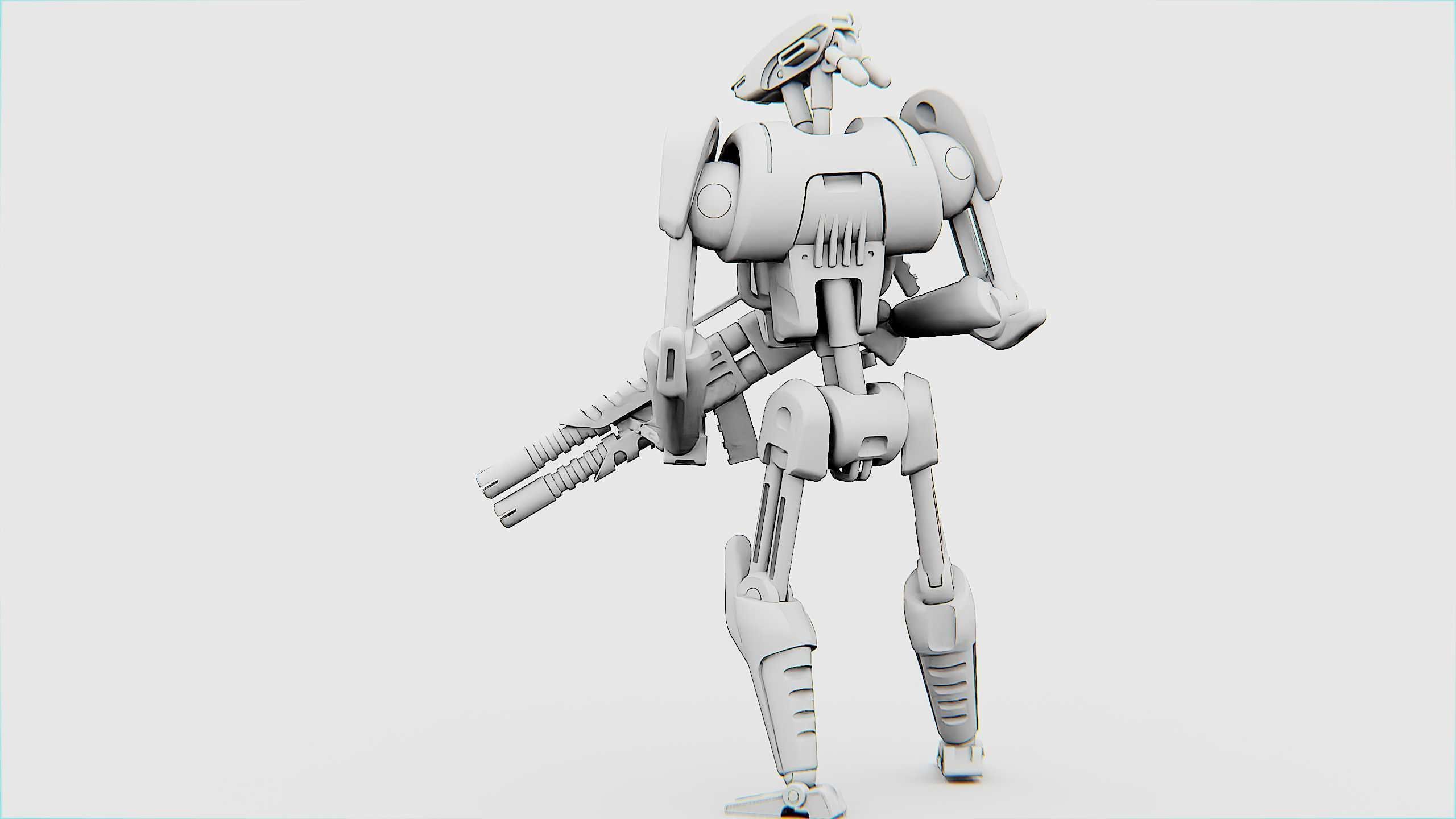 BATTLE DROID KA-20  Rigged for Unreal Engine - Unity - MIXAMO 3D model_33