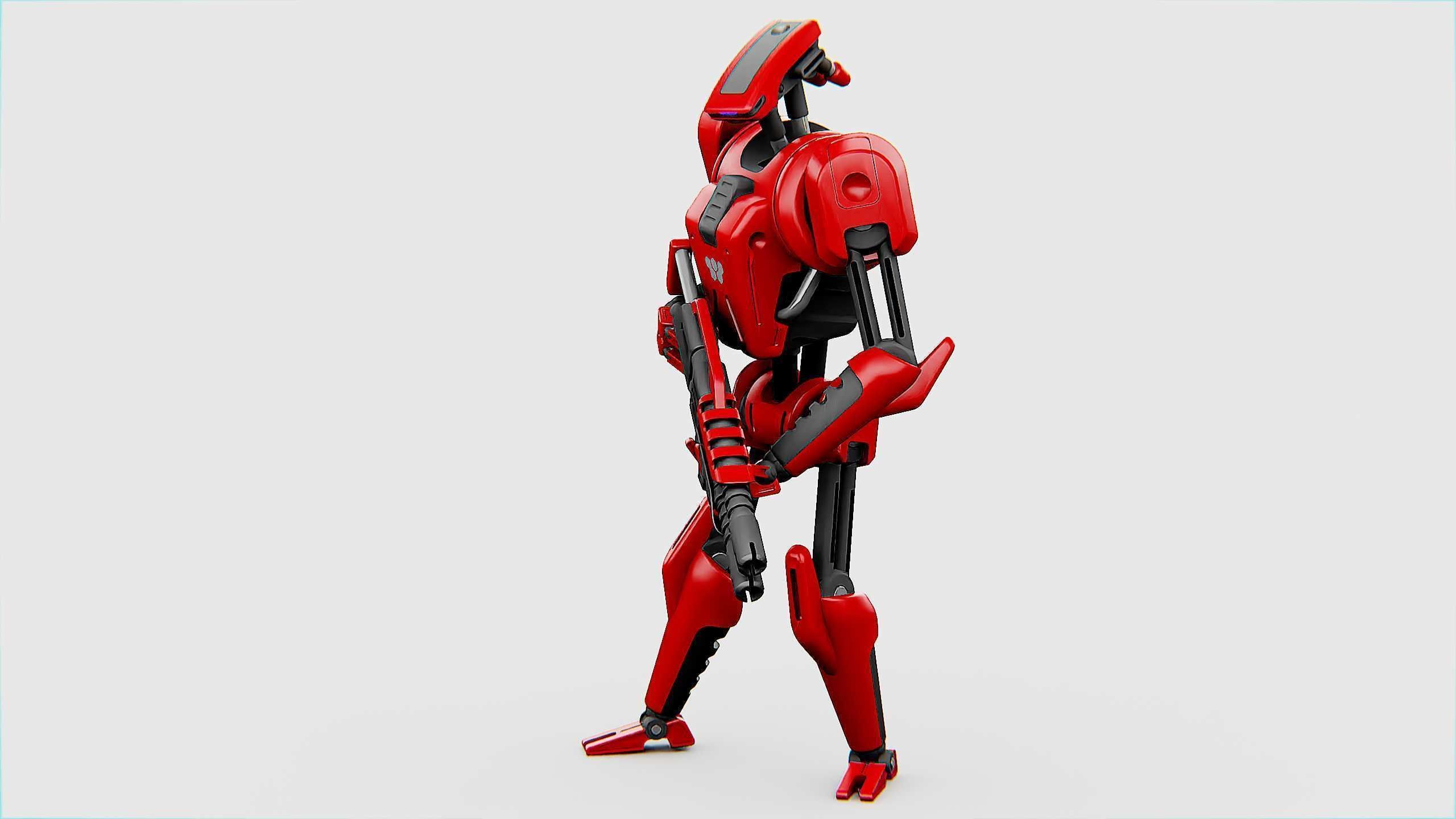 BATTLE DROID KA-20  Rigged for Unreal Engine - Unity - MIXAMO 3D model_18